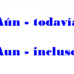 'Aún' (con tilde) y 'aun' (sin tilde)